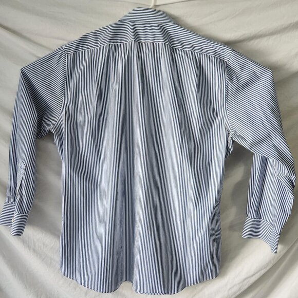 Lauren Ralph Lauren Striped Shirt 17.5  - 34/35 100% Cotton - Picture 2 of 7